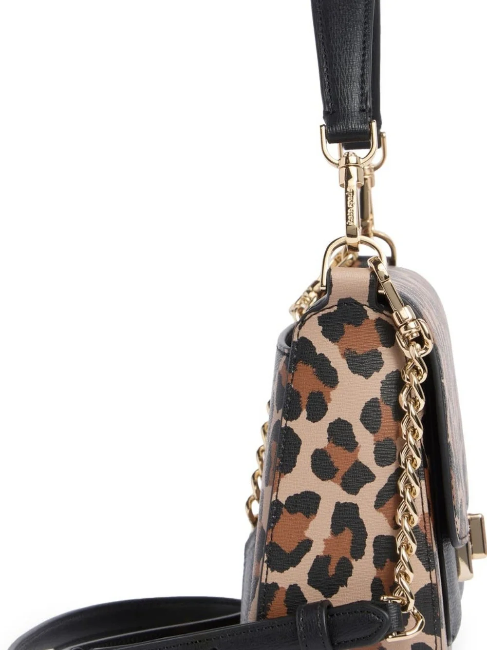 kate spade Leopard Print Shoulder Bag - Black & Brown